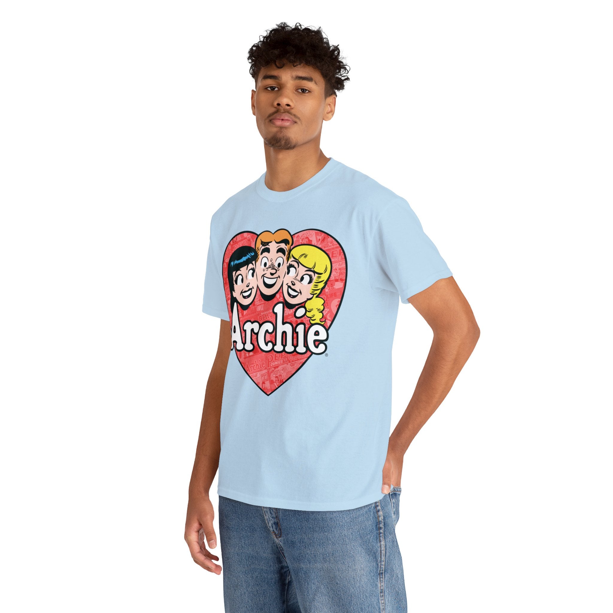 Archie Graphics Retro Archie Heart Graphic T-Shirt (Unisex Heavy Cotton Tee) featuring ...