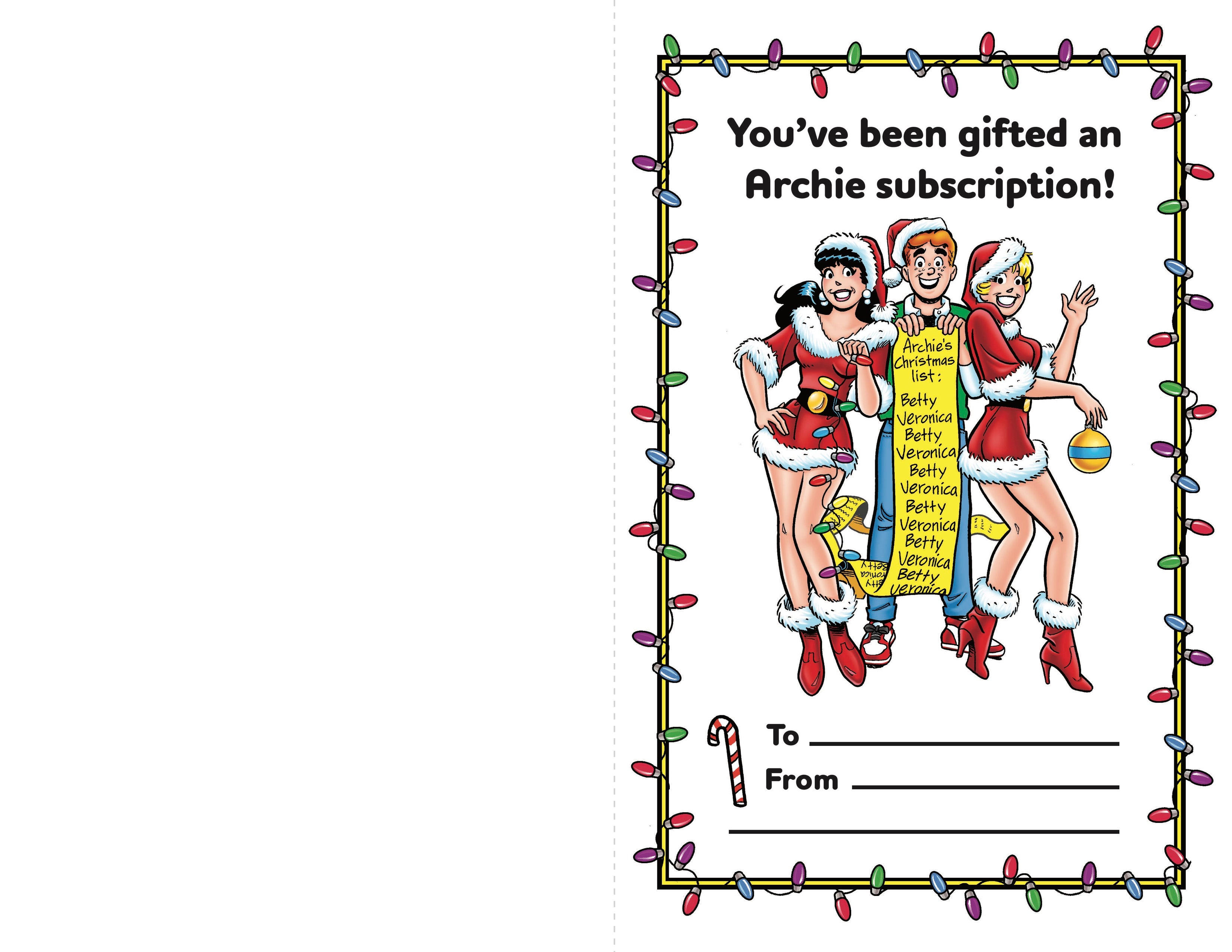 Print Archie Archie Comics Printable Holiday Card (FREE Digital Download)